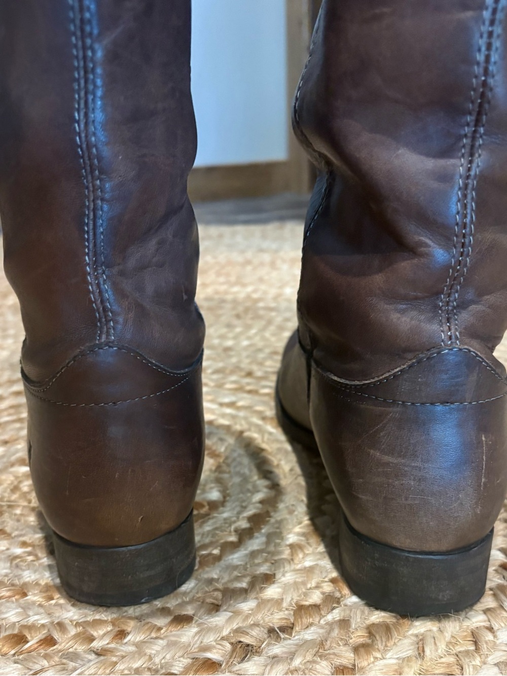 Tall Brown Leather Women’s Boots - Frye - Picture 9 of 13